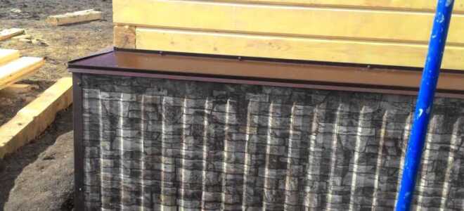 Отделка цоколя дома профлистом своими руками + фото