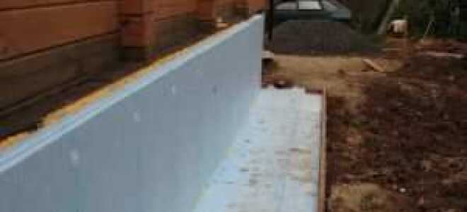 Утепление фундамента и отмостки дома пенополистиролом, пеноплексом