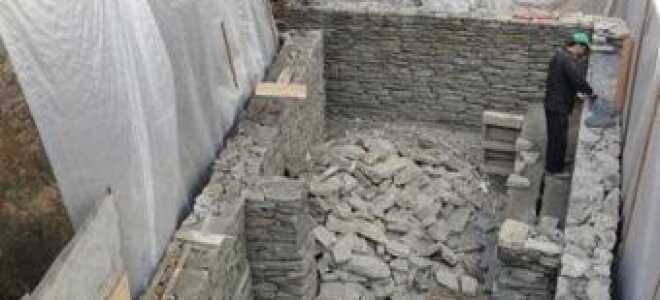 Фундамент из гранита и дикого природного камня своими руками