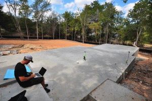 Готовый плиточный фундамент