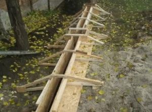 Опалубка для фундамента забора Опалубка для фундамента забора