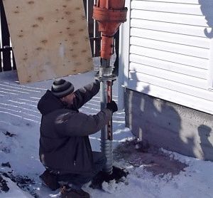 Установка сваи