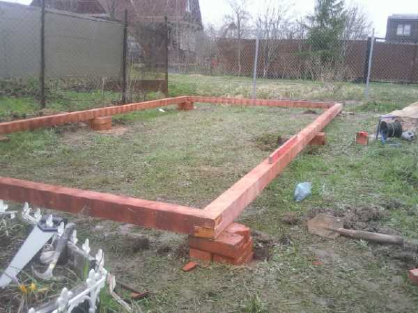 Ростверк из бруса для теплицы